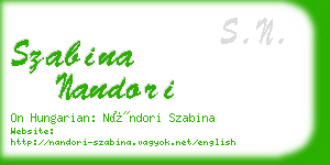 szabina nandori business card